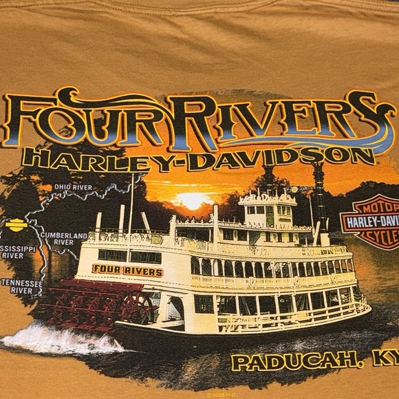 2012 Harley Davidson cycles motorcycles four rivers Paducah Ky T-shirt small - Picture 10 of 13